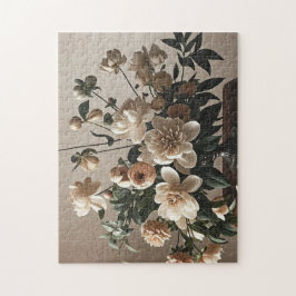Quebra-cabeça delicado floral maleável inspirado na vintagem ele