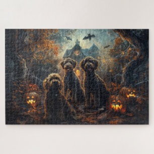 Quebra-cabeça Delícia Canina de Halloween Bernedoodle