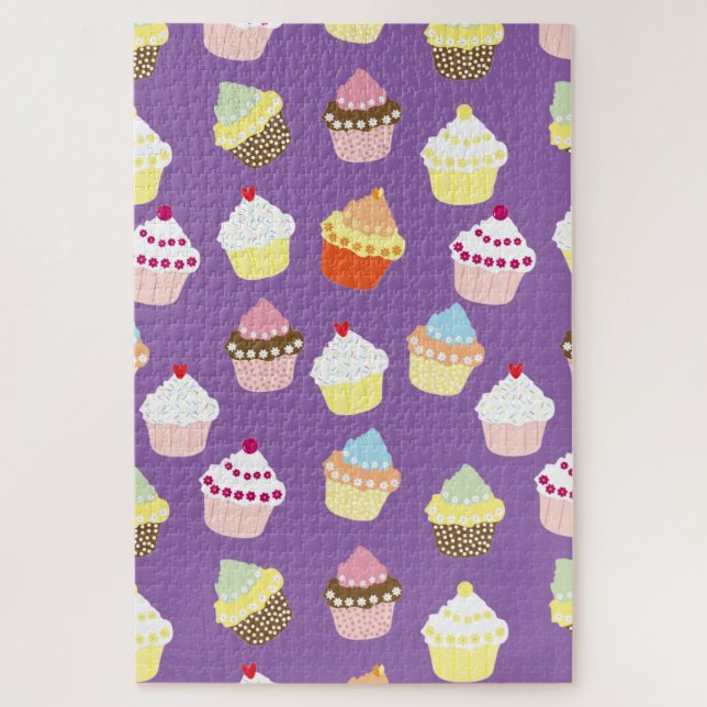 Quebra-cabeça Deliciosos Cupcakes de aniversário decorados (Vertical)