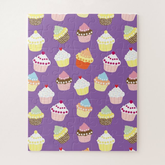 Quebra-cabeça Deliciosos Cupcakes de aniversário decorados (Vertical)