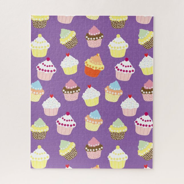Quebra-cabeça Deliciosos Cupcakes de aniversário decorados (Vertical)