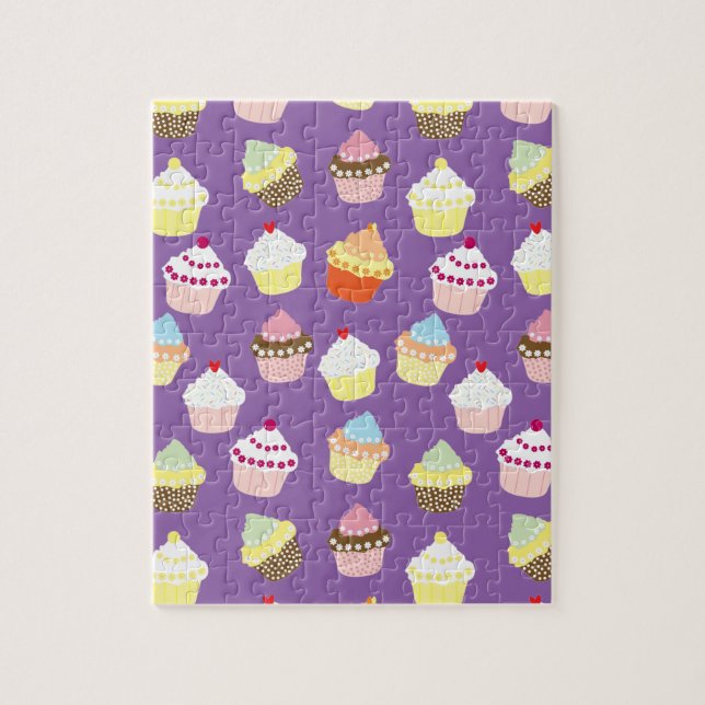 Quebra-cabeça Deliciosos Cupcakes de aniversário decorados (Vertical)