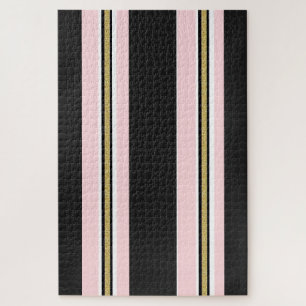 Quebra-cabeça Deliciosos Puzzles Rosa Branco Dourado Preto