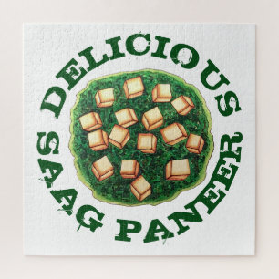 Quebra-cabeça Delicious Saag Paneer Vegetariana Cuisine