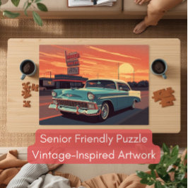 Quebra-cabeça Dementia‑Friendly 1950s Drive‑In Puzzle