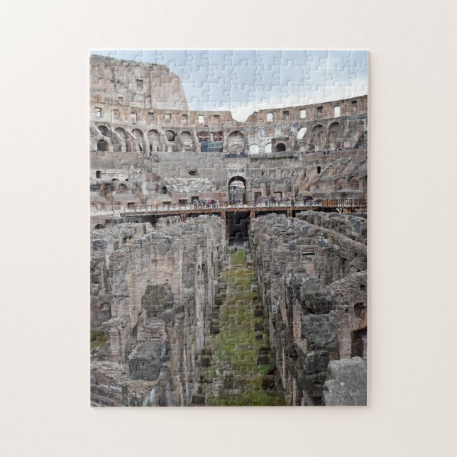 Quebra-cabeça Dentro do Coliseu - Roma - 11x14 - 252 pcs (Vertical)