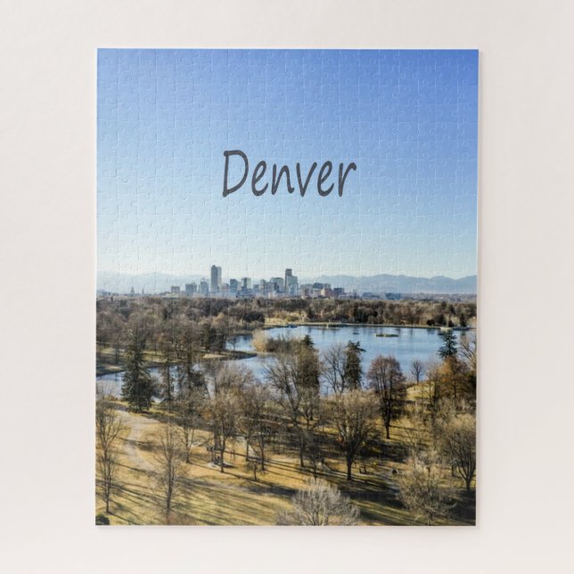 Quebra-cabeça Denver City e Mountain Colorado (Vertical)