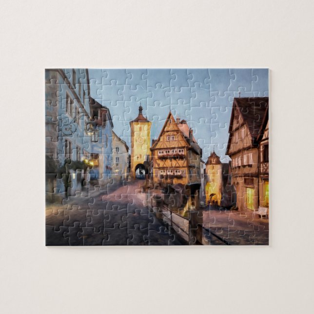 Quebra-cabeça Der Tauber do ob de Rothenburg (Horizontal)