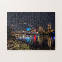 Des Moines skyline à noite