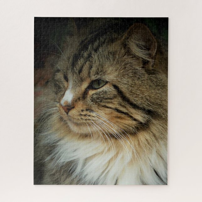Quebra-cabeça Desafiador Gato da Floresta Norueguesa (Vertical)