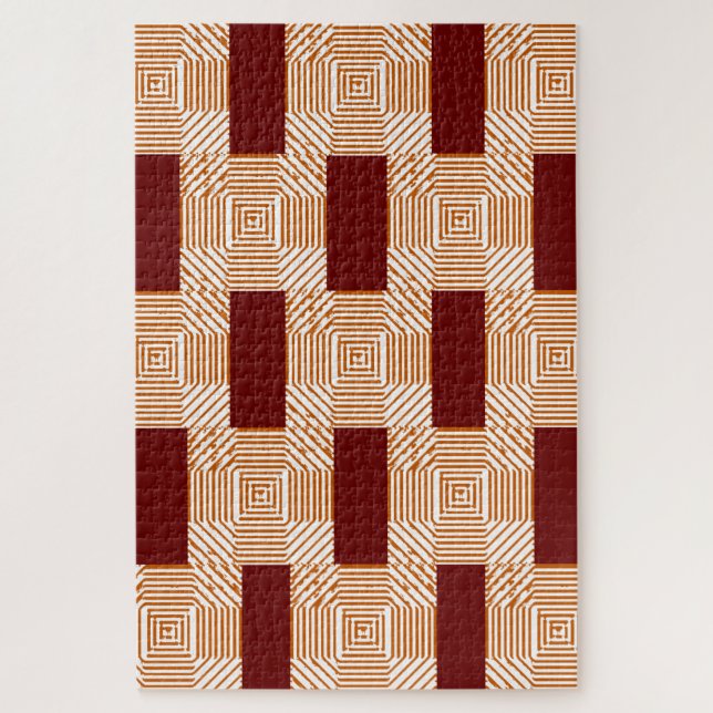 Quebra-cabeça desafiando Borgonha Branca (Vertical)