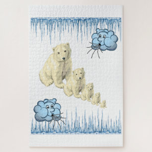 Quebra-cabeça desafiando o Urso Polar Branco