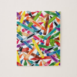 Quebra-cabeça Desafio Crayon, fundo branco,