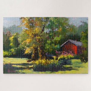Quebra-cabeça Desafio de pintura impressionista de Fazenda pione