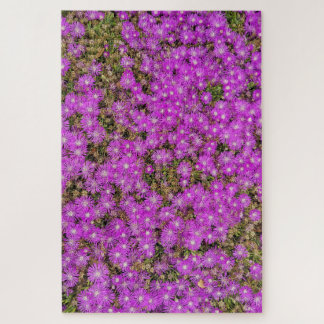 Quebra-cabeça  Desafio de Puzzle Planta de Gelo Flores Roxas (Ní