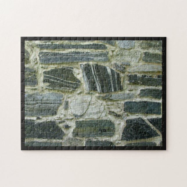 Quebra-cabeça Desafio de Quadro Preto da Parede de Pedra Antiga (Horizontal)