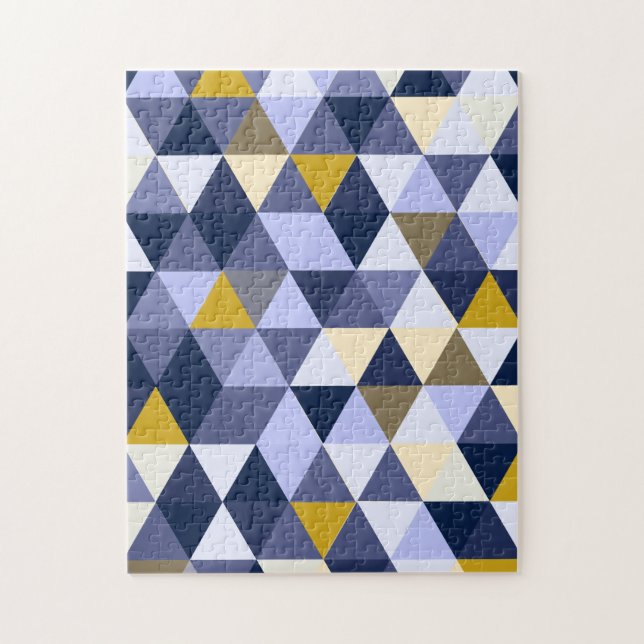 Quebra-cabeça Desafio do Diário de Ilustração de Padrão Azul par (Vertical)