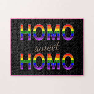 Quebra-cabeça Desafio doce da beira do rosa do homo do homo