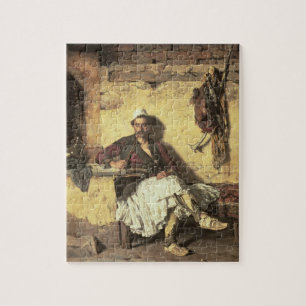 Quebra-cabeça Descanso albanês da sentinela (Arnaueti) (óleo n