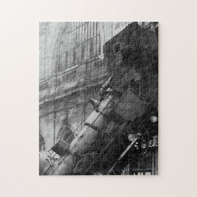 Quebra-cabeça Descarrilamento De Comboios Na Estação De Montparn (Vertical)