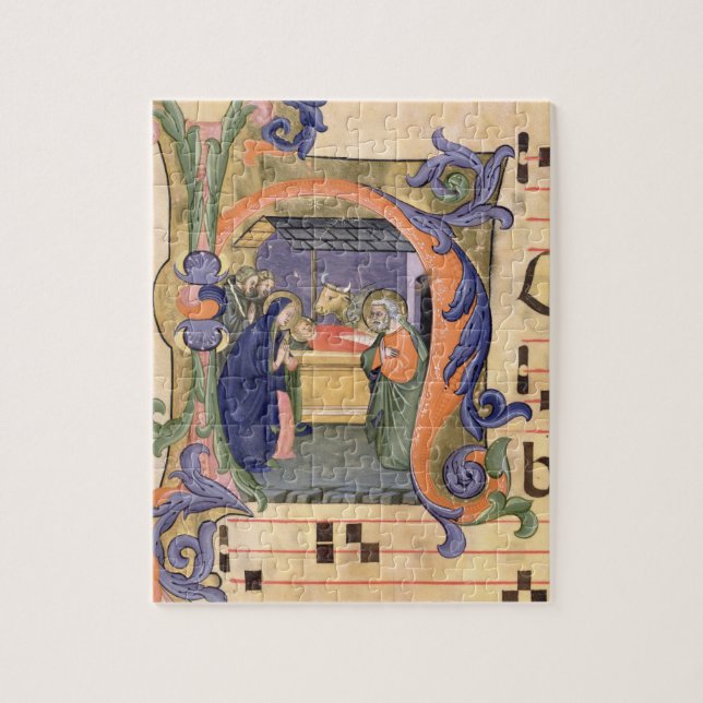 Quebra-cabeça Descrição da inicial "H" da Senhora 571 f.6r (Vertical)