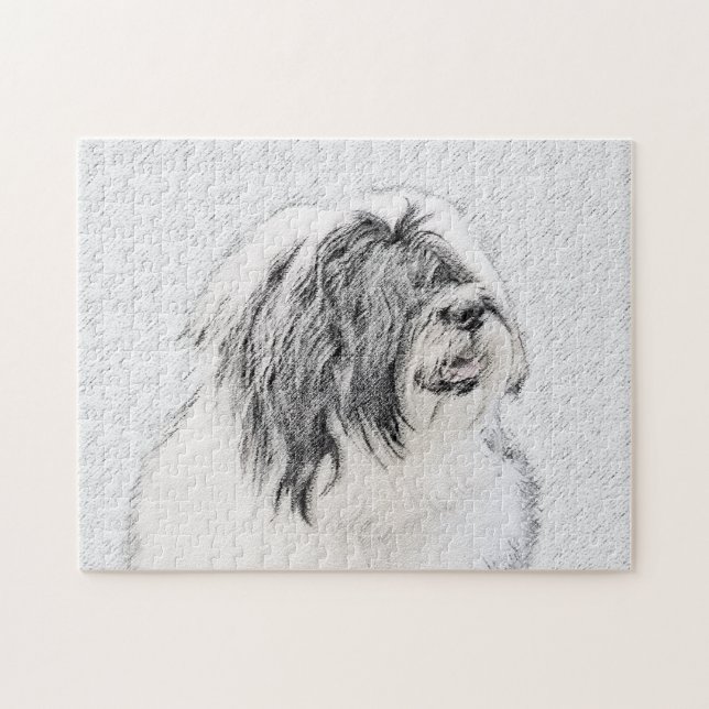 Quebra-cabeça Desenho Collie Com Carapaça - Arte Cachorra Origin (Horizontal)