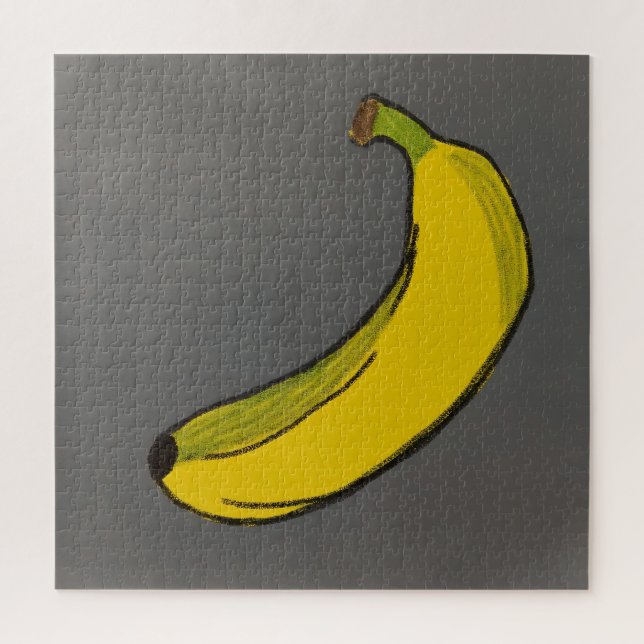 Quebra-cabeça Desenho de Banana com Giz de Cera (Vertical)