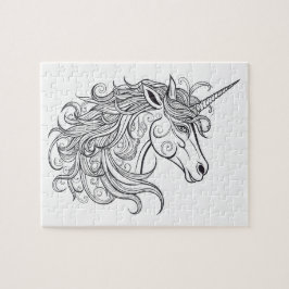 Quebra-cabeça Desenho de Cabeça de Unicórnio Pequeno