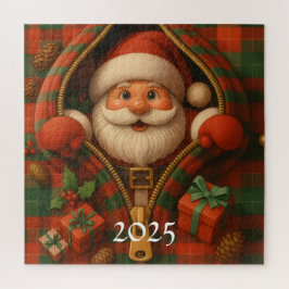 Quebra-cabeça Desenho de Natal do Papai Noel Xadrez