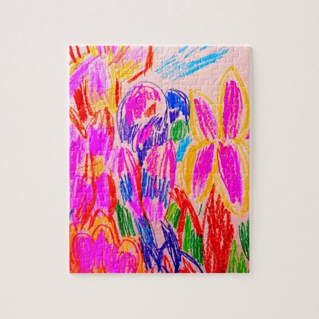 Quebra-cabeça Desenho de papagaio (Vertical)