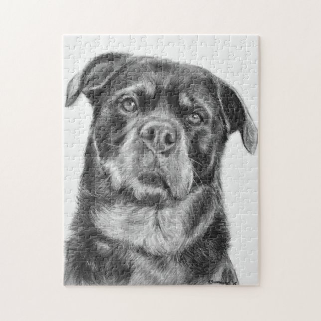 Quebra-cabeça Desenho de Rottweiler (Vertical)