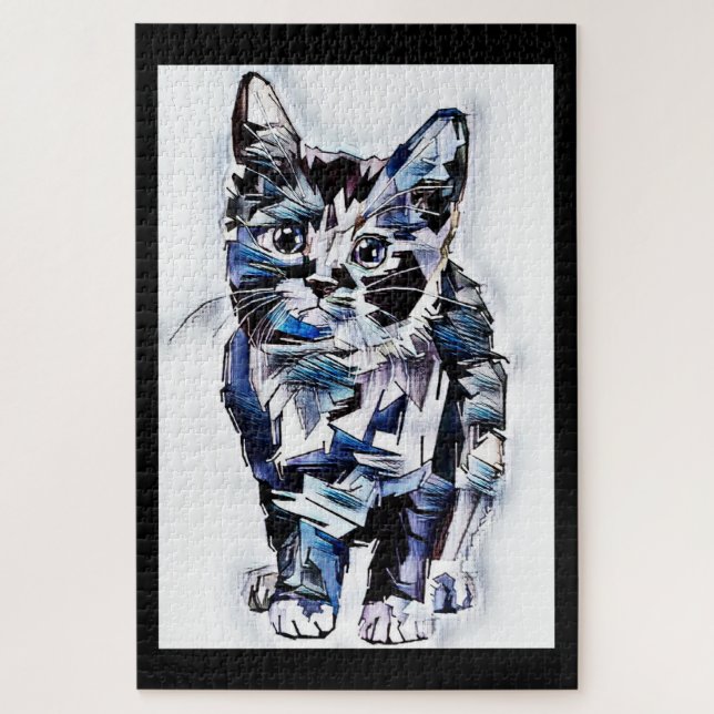Quebra-cabeça Desenho do gatinho (Vertical)