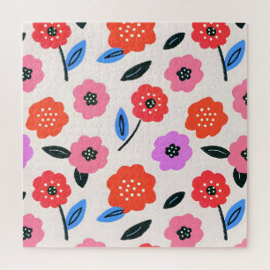 Quebra-cabeça Desenho Han de padrão de flores