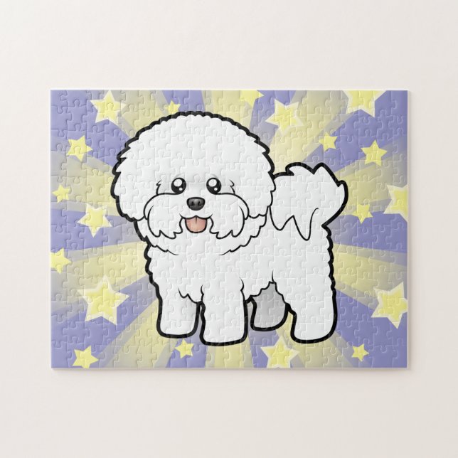 Quebra-cabeça Desenhos animados Bichon Frise (Horizontal)