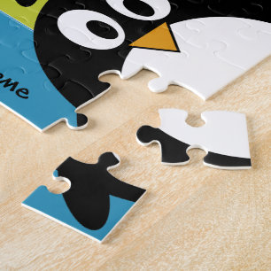 Quebra-cabeça Desenhos animados bonitos do pinguim com área par