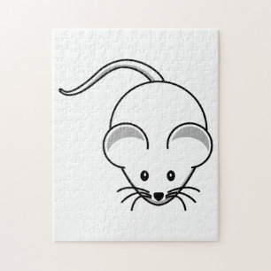 Quebra-cabeça Desenhos animados (brancos) do rato