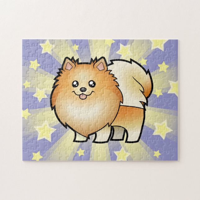 Quebra-cabeça Desenhos animados Pomeranian (Horizontal)