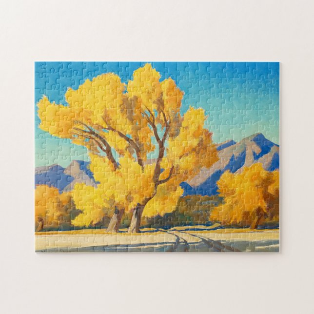 Quebra-cabeça Desert Cottonwoods, Arizona por Maynard Dixon (Horizontal)