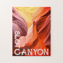 Desert Slot Canyon White Text ou Your Photo & Text