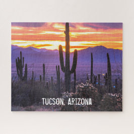 Quebra-cabeça Deserto arizona Cactus Sunset Nature Foto Souvenir