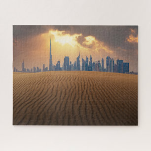 Quebra-cabeça Desertos Vista Skyline do Dubai de Sand Dune