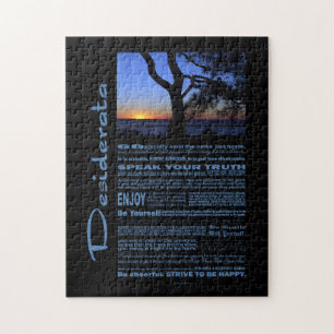 Quebra-cabeça Desiderata Poem Linda Árvore Sunset #1