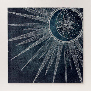 Quebra-cabeça Design azul de Mandala