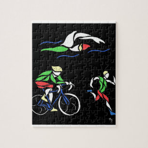 Quebra-cabeça Design Colorida Triathlon