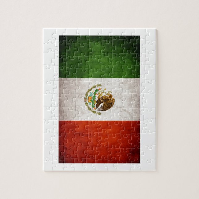 Quebra-cabeça Design da bandeira mexicana (Vertical)