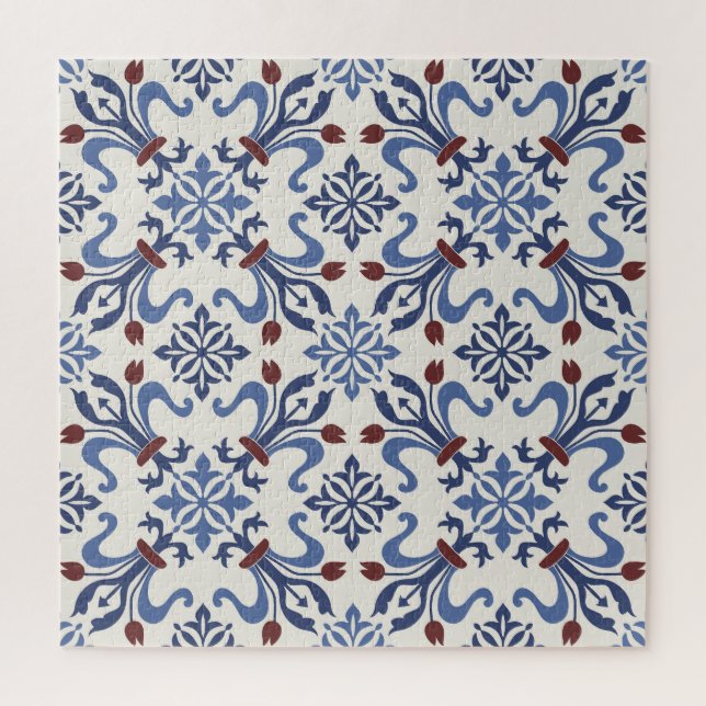 Quebra-cabeça Design da Potência Majolica Damask (Vertical)
