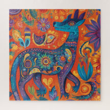 Design de Alebrijes vibrantes no mexicano tradicio