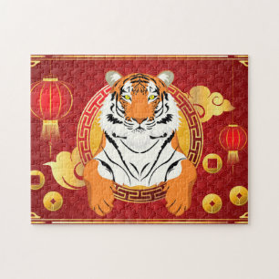 Quebra-cabeça Design de ano novo chinês com tigre