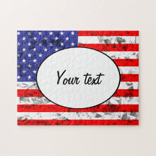 Quebra-cabeça Design de Bandeira Americana Patriótica