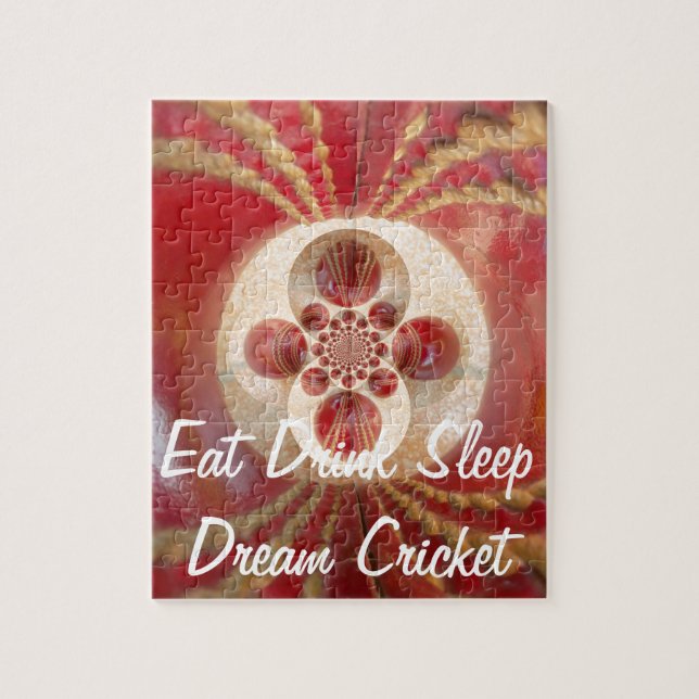 Quebra-cabeça Design de bolas de críquete vermelhas (Vertical)